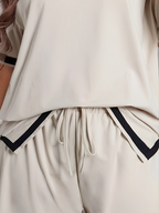 Conjunto em Viscose com Blusa Mullet  Recortes Laterais e Short - Andreza [FRETE FULL]