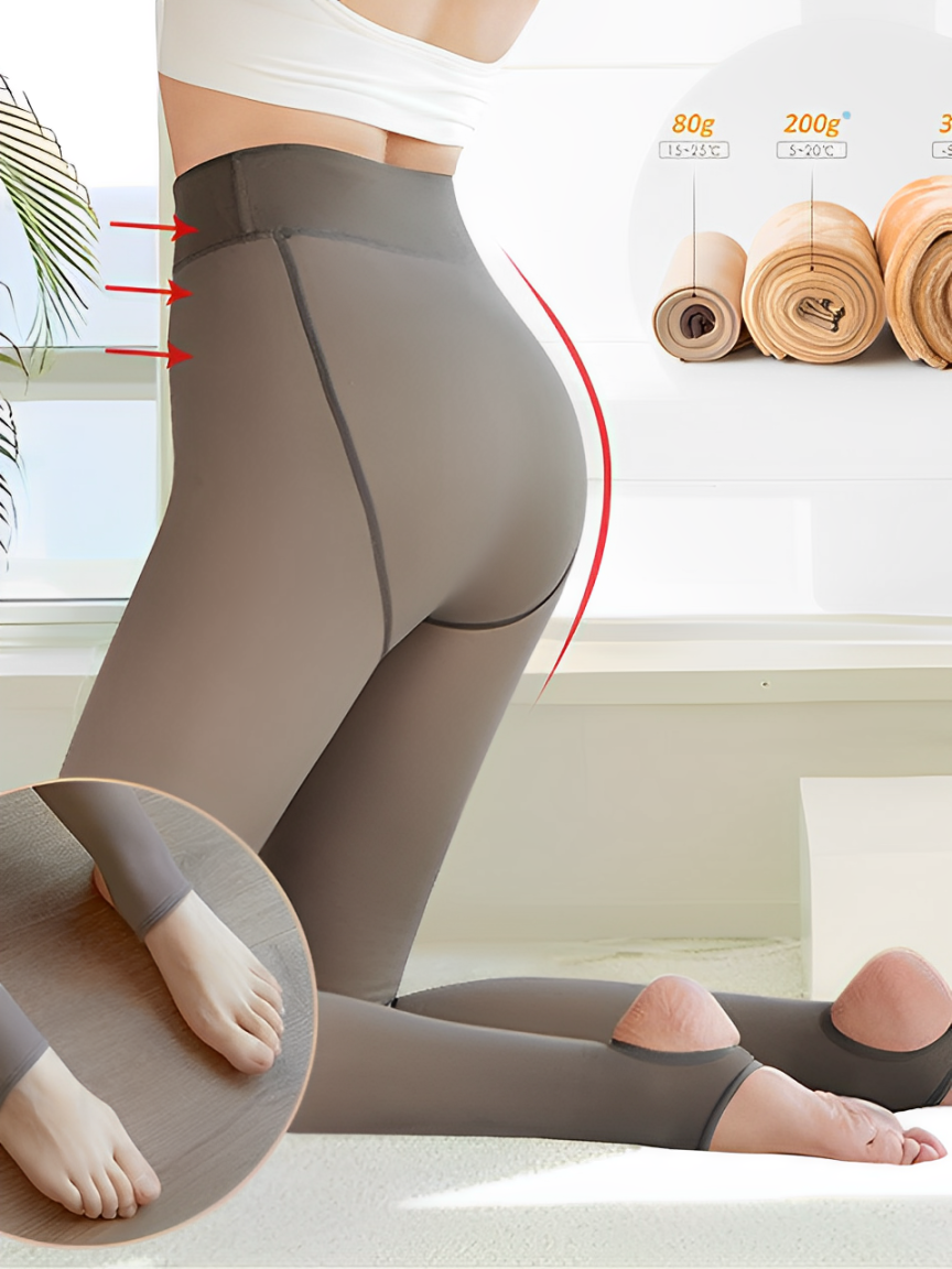 Meia-Calça Feminina Térmica Peluciada com Pézinho Confortável – Judy [FRETE FULL]