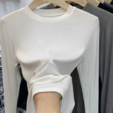 Blusa de Manga Longa Texturizada com Gola Redonda – Izabele