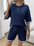 Conjunto em Viscose com Blusa Mullet  Recortes Laterais e Short - Andreza [FRETE FULL]