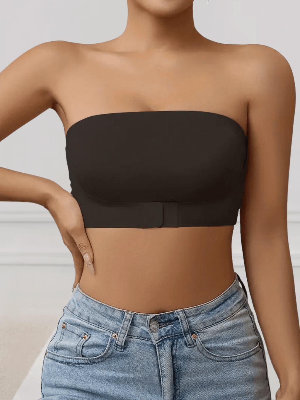Kit 2 Sutiãs Tomara Que Caia Sem Costura com Fecho Frontal e Sem Bojo – Marion
