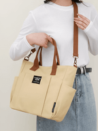 Bolsa Grande em Lona com Alça Ajustável Removível e Bolsos – Rania