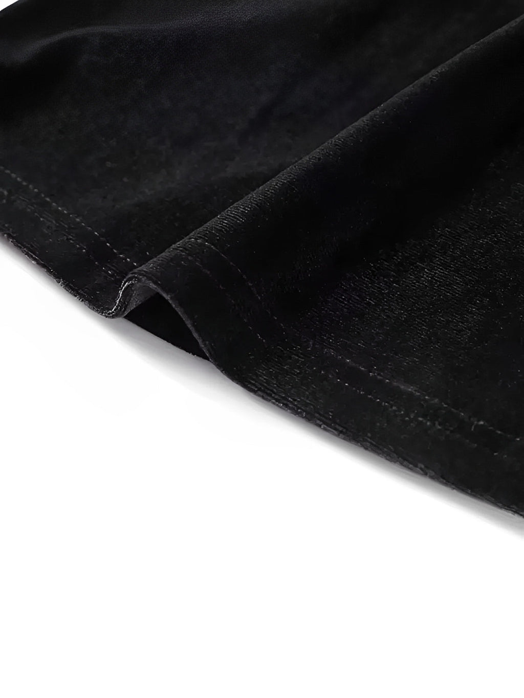 Macacão de Renda com Lantejoulas Plumas e Calça Flare de Veludo - Noir