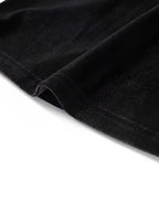 Macacão de Renda com Lantejoulas Plumas e Calça Flare de Veludo - Noir