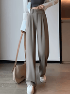 Calça  Alfaiataria Wide Leg Cintura Alta com Lenço Removível  – Amara