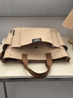Bolsa Grande em Lona com Alça Ajustável Removível e Bolsos – Rania