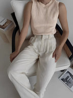 Blusa Feminina Regata Vintage com Detalhes Vazados - Malie