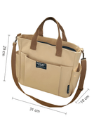 Bolsa Grande em Lona com Alça Ajustável Removível e Bolsos – Rania