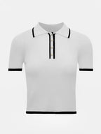 Blusa Gola Polo com Decote e Botões Frontais – Blenda
