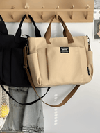 Bolsa Grande em Lona com Alça Ajustável Removível e Bolsos – Rania