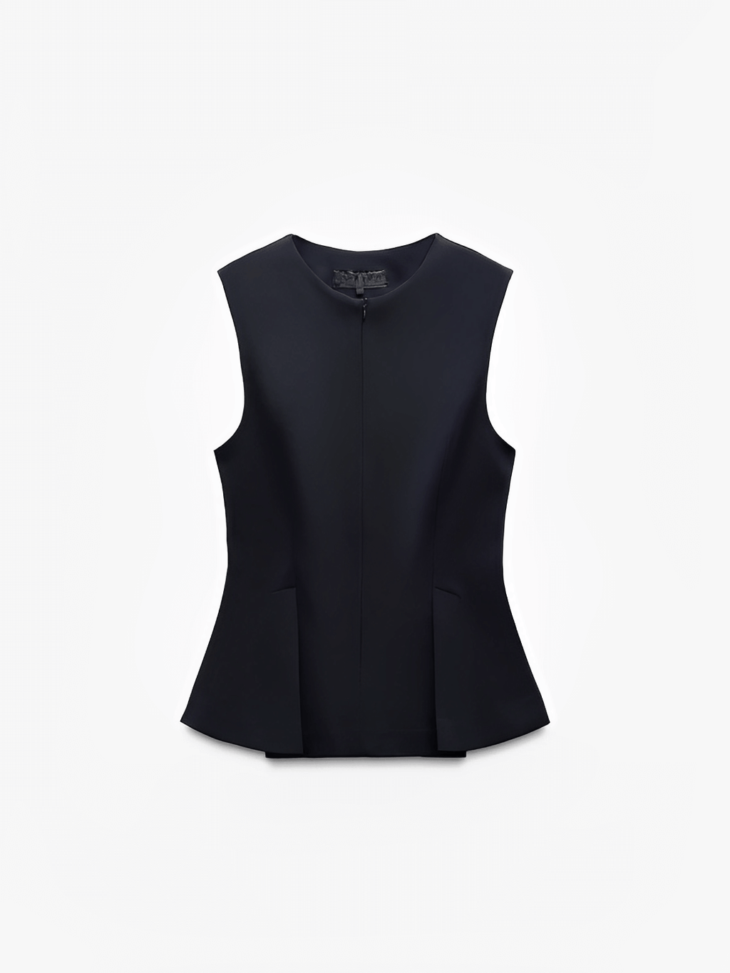 Blusa Feminina Peplum Estruturada com Decote V e Zíper Frontal - Cricia [FRETE FULL]