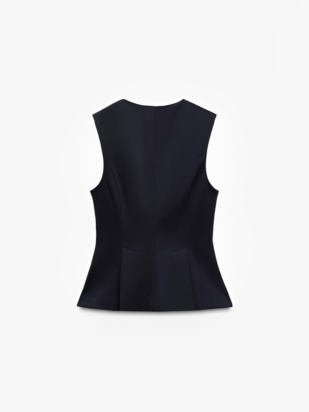 Blusa Feminina Peplum Estruturada com Decote V e Zíper Frontal - Cricia [FRETE FULL]