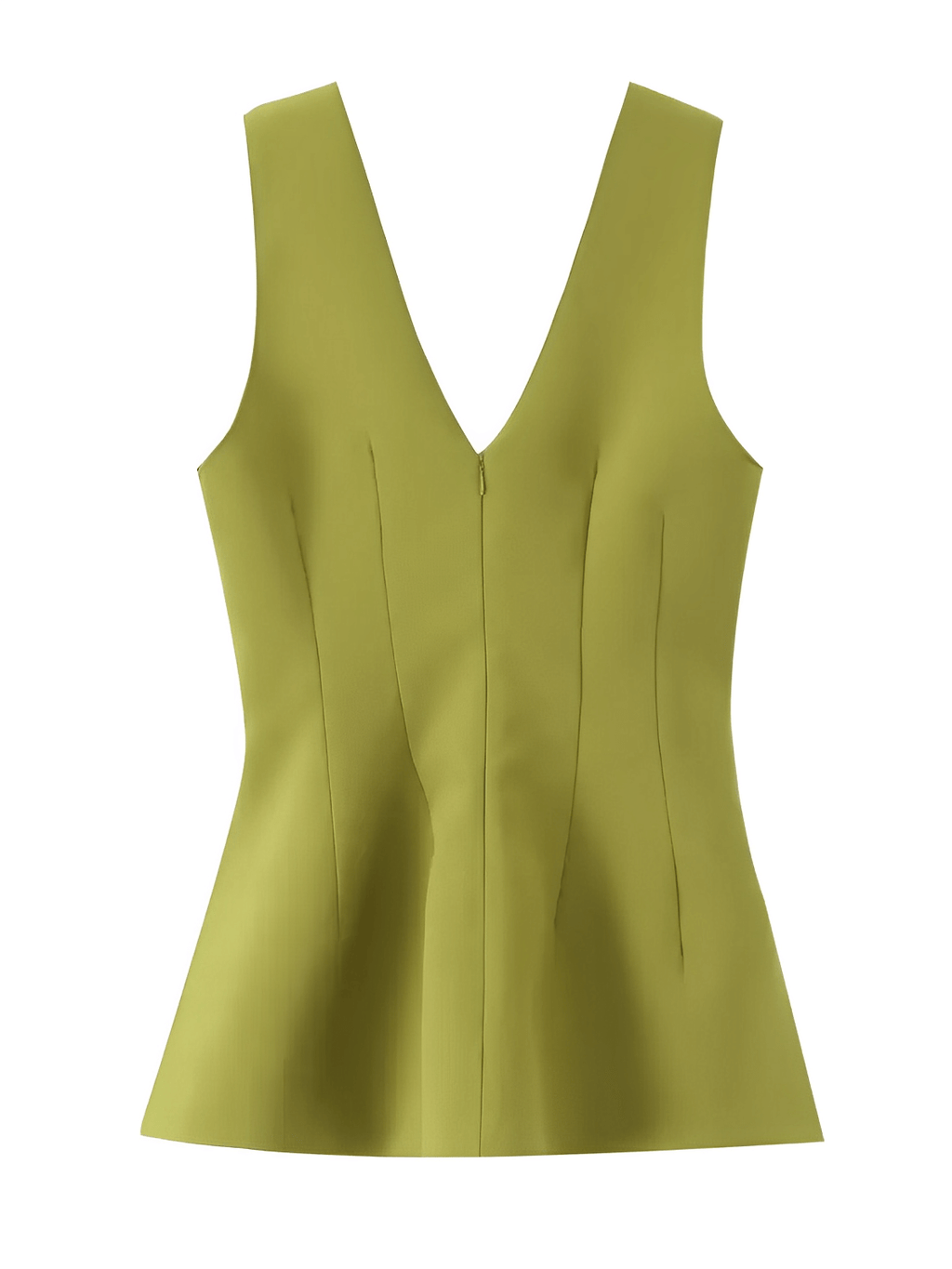 Blusa Peplum Acinturada com Decote V e Zíper nas Costas – Marisa