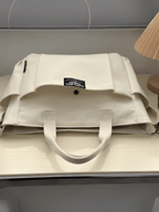 Bolsa Grande em Lona com Alça Ajustável Removível e Bolsos – Rania
