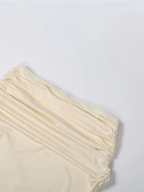 Conjunto com Blusa Longa Estilo Capa  Assimétrica e Saia Drapeada - Frida