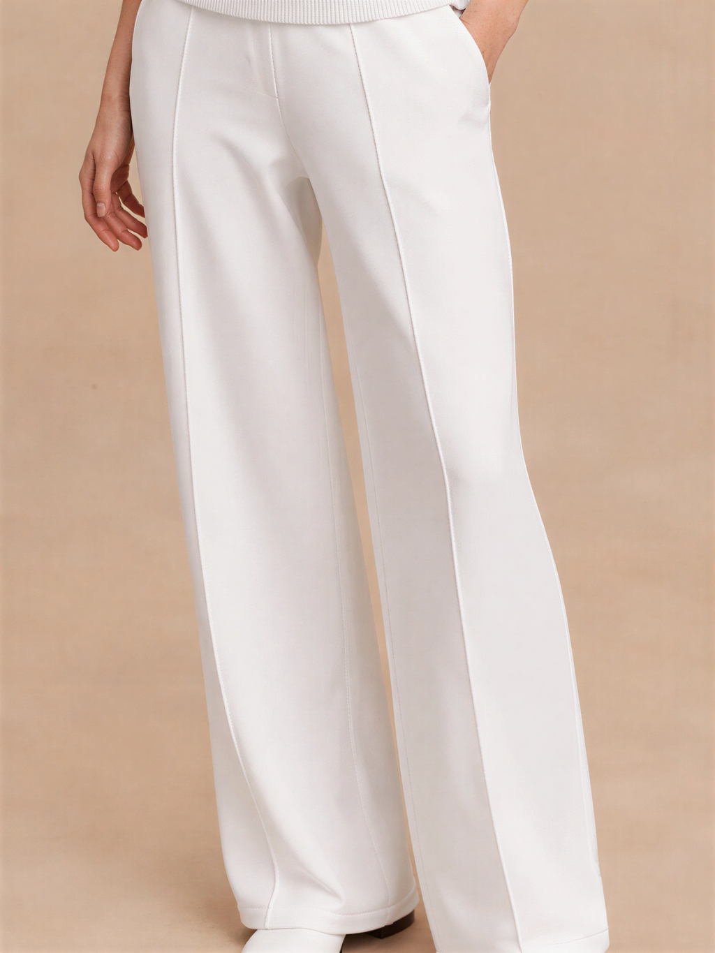 Conjunto com Suéter Gola V Canelada Estruturada e Calça Wide Leg – Louise [FRETE FULL]