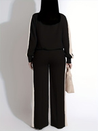 Conjunto Esportivo com Jaqueta Bomber e Calça Wide Leg Ajustável-  Zaia