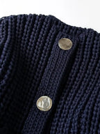 Cardigan de Tricô Ponto Grosso com Botões e Bolsos - Seraphine