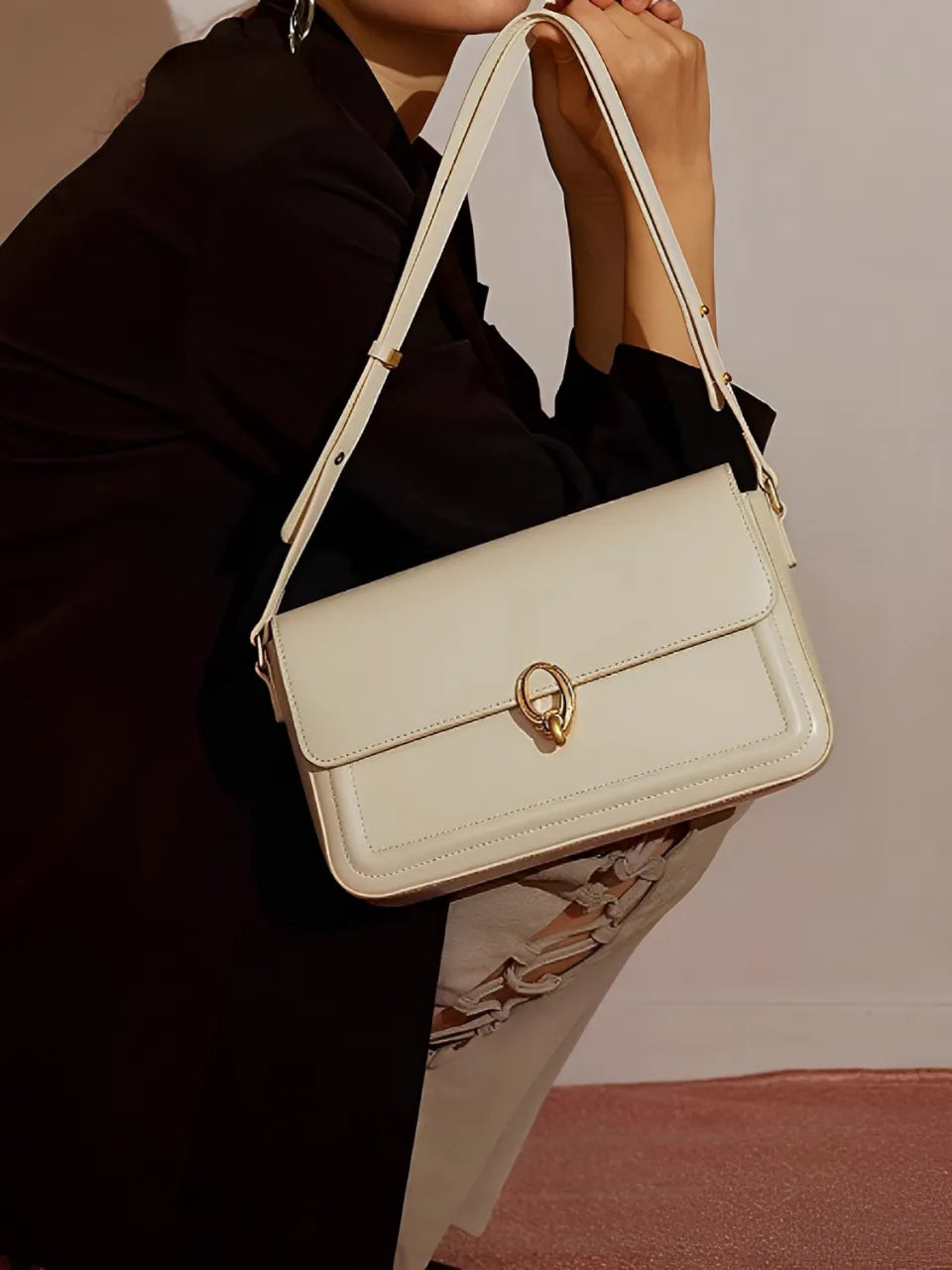 Bolsa Feminina de Ombro em couro PU Sofisticada - Mirna
