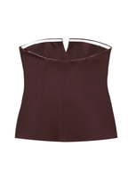 Blusa Tomara que Caia Estruturada com Recorte em V e Bolsos - Rita