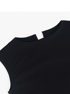 Vestido Longo Sem Mangas com Design Bicolor Diagonal Elegante - Alane [FRETE FULL]