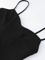 Vestido Longo com Decote Coração Alças Finas e Corpete Ajustado – Celine