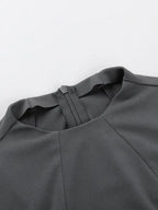Vestido Curto de Alfaiataria com Mangas Longas Flare e Bolsos – Paloma