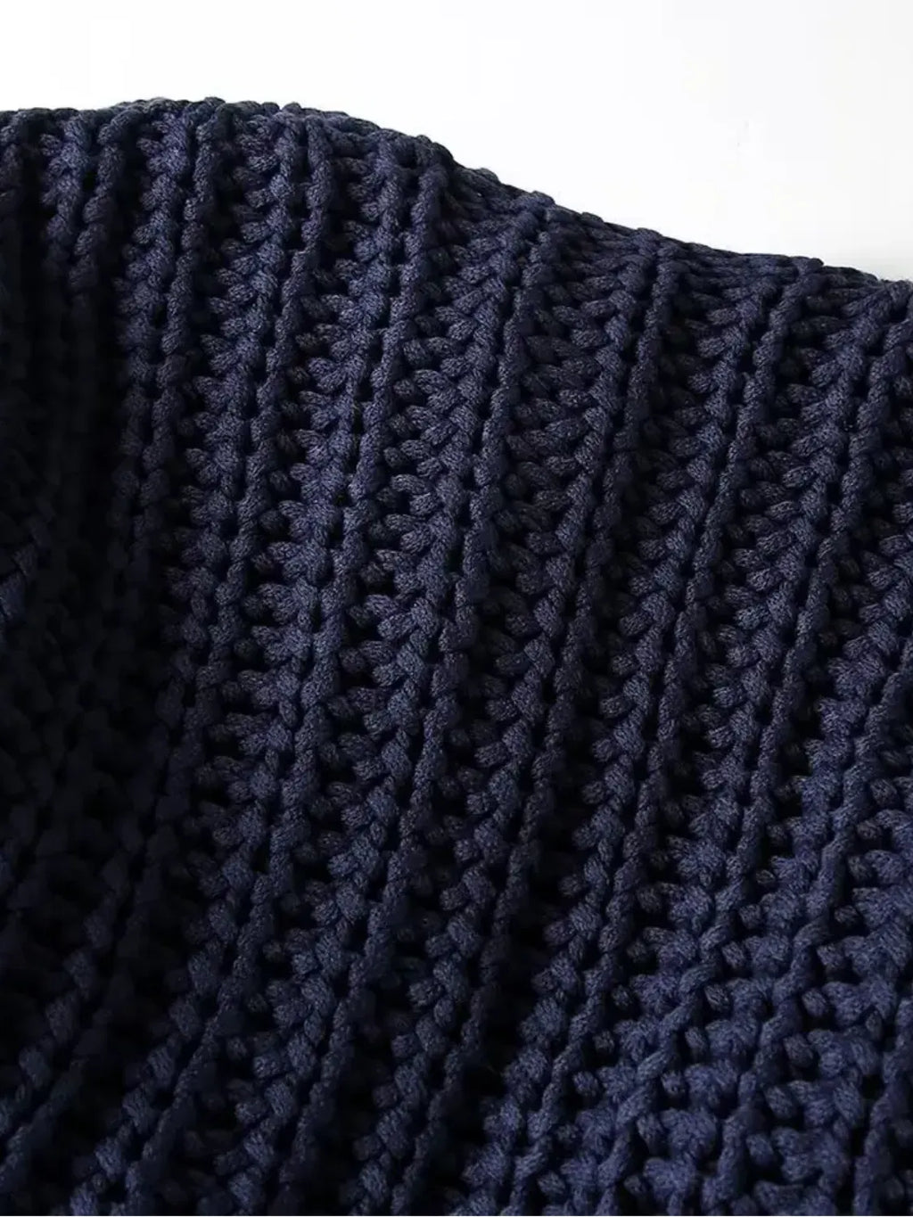 Cardigan de Tricô Ponto Grosso com Botões e Bolsos - Seraphine