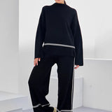 Conjunto de Tricô com Suéter Mullet Gola Alta e Calça Confortável – Kim [FRETE FULL]