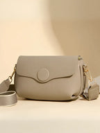 Bolsa Feminina Tiracolo com Alça Larga e Bolsos com Zíper – Jasmin
