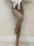 Calça Legging Canelada de Cintura Alta com Pézinho – Leticia