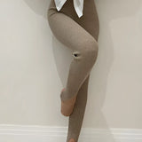 Calça Legging Canelada de Cintura Alta com Pézinho – Leticia