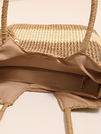 Bolsa Tote de Palha com Alça de Ombro Trançada  para Praia - Manu