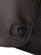 Casaco Oversized Peluciado em Couro PU e Bolsos - Giselle