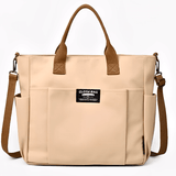 Bolsa Grande em Lona com Alça Ajustável Removível e Bolsos – Rania