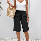 Bermuda Feminina com Bolsos Cargo e Cintura Elástica - Kylie [FRETE FULL]